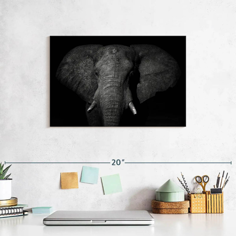 Brampt Mud Covered Elephant, 8" H x 12" W