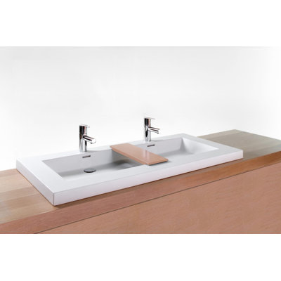 Lavabo de salle de bain simple blanc Cube