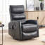 Fauteuil inclinable manuel chauffant chauffant avec fauteuil à bascule et pivotant en tissu, vert-1600230047