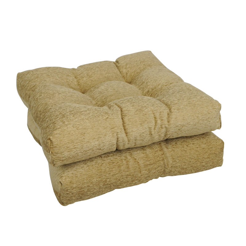 Coussin de chaise carrée 19 pouces, Tanné