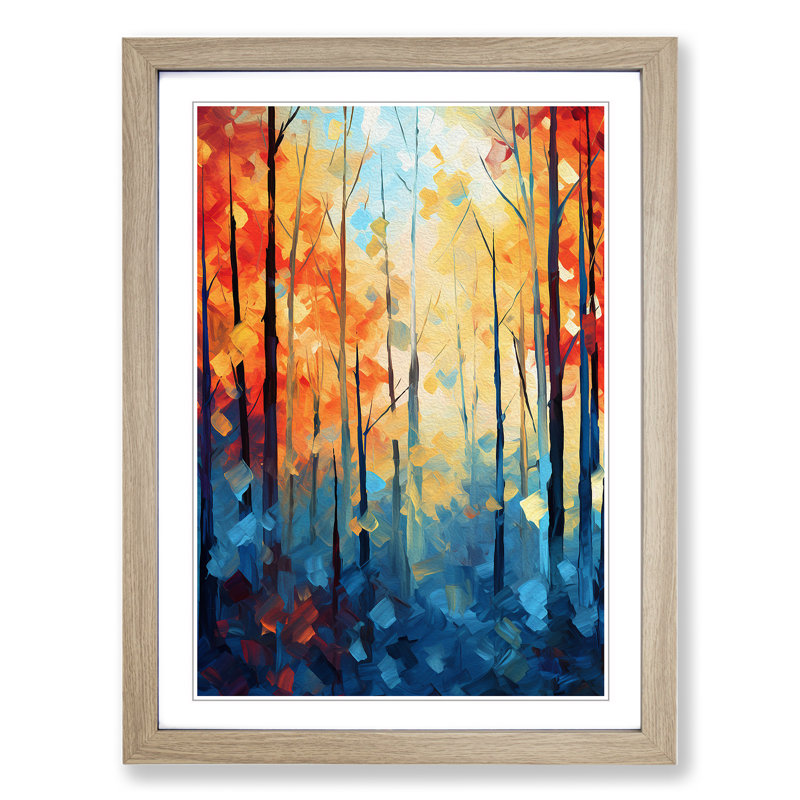 Single Picture Frame Wall Art, 34cm H x 25cm W, Oak Framed