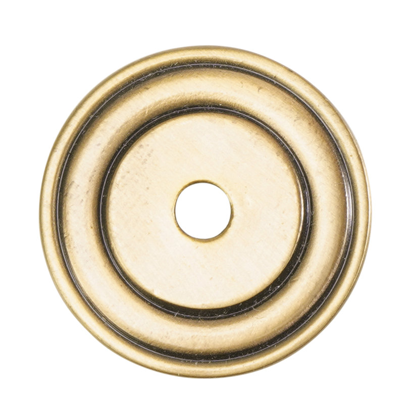 ROUND BACK PLATE; FLORENTINE, Museum Gold