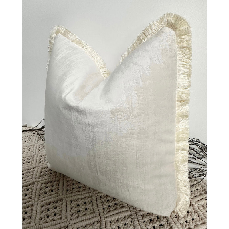 Abstract Ivory Square Cushion Cover