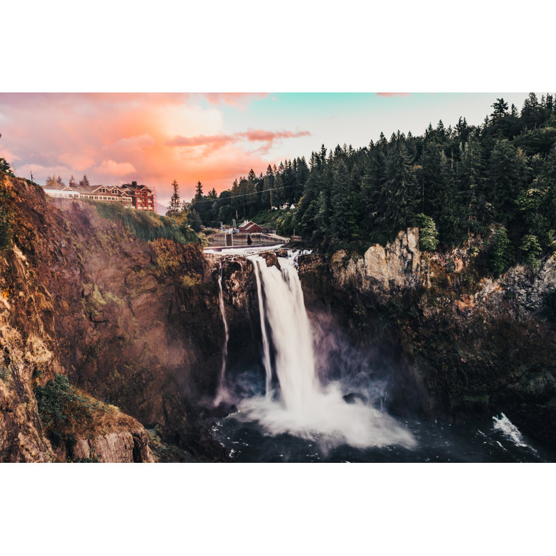 Diederich Snoqualmie Falls, a Waterfall Located in Snoqualmie, Washington. 1 Piece Wrapped Canvas Wall Art