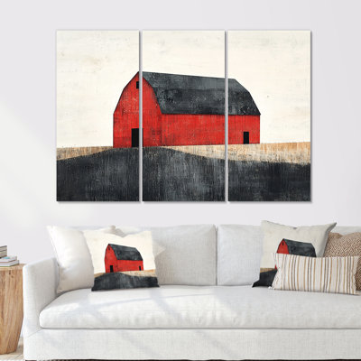 Ensemble de salon rustique rouge et noir II