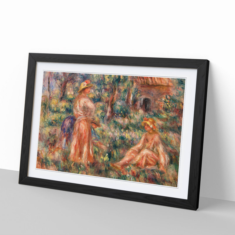 Landscape by Pierre-Auguste Renoir - Picture Frame Painting, Black Framed, 36cm H x 48cm W x 2cm D