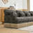 Comfy Chenille Leopard Printing Sofa,Delicate Tassel Edge,Movable Ottomans,Modern Fashion Style-1286388818