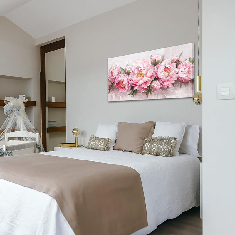 Peony Flower Wall Art Elegant Floral Art for Wall Contemporary Rose
