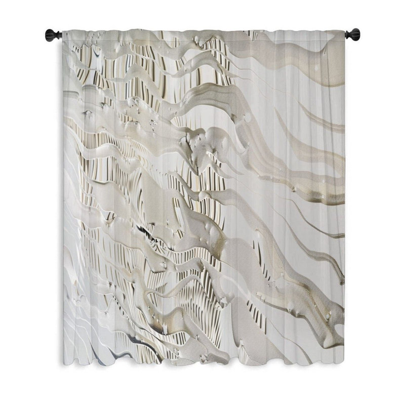 Rideau transparent en polyester Henrey, L 50 po x L 84 po