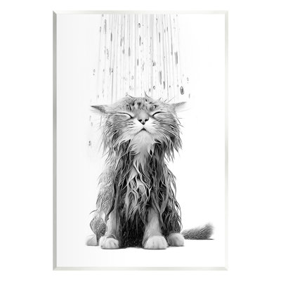 Az-241-Wood " Kitten Bathroom Splash " by Annalisa Latella