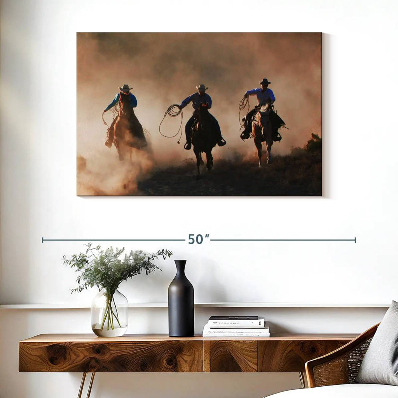 Lelar Western Sundown, H 26 po x l 39 po