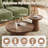 19.69'' Rustic Walnut Round End Table With Thick Conical Base, No Assembly Needed-847128316