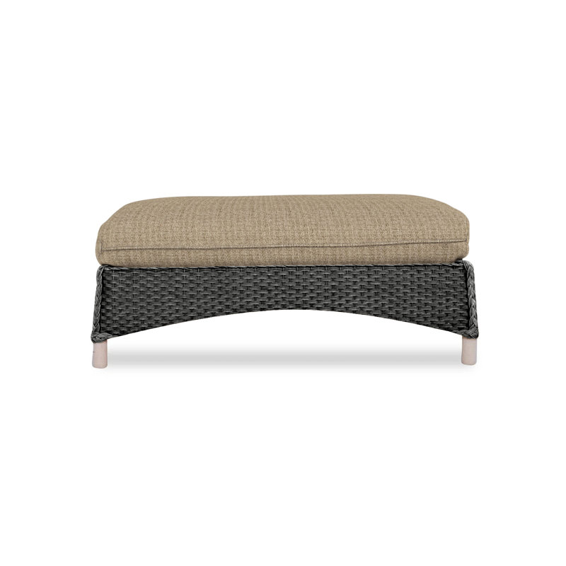 Mandalay Outdoor Ottoman, Demo Skyway, Pewter