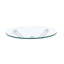 Table d'appoint moderne avec plateau en verre et pieds sculpturaux en acrylique