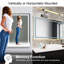 Miroir de salle de bain à DEL avec lumières, miroir de meuble-lavabo lumineux pour mur