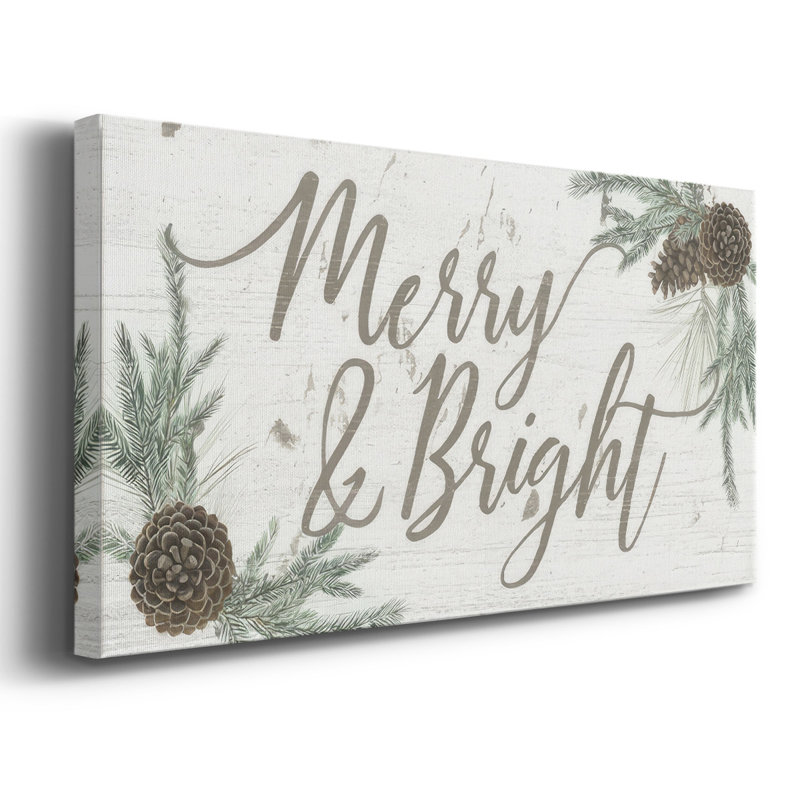 Wreath Sentiments I - Toile tendue avec châssis de qualité supérieure - prête à être accrochée, H 16 po x l 32 po x P 1,5 po
