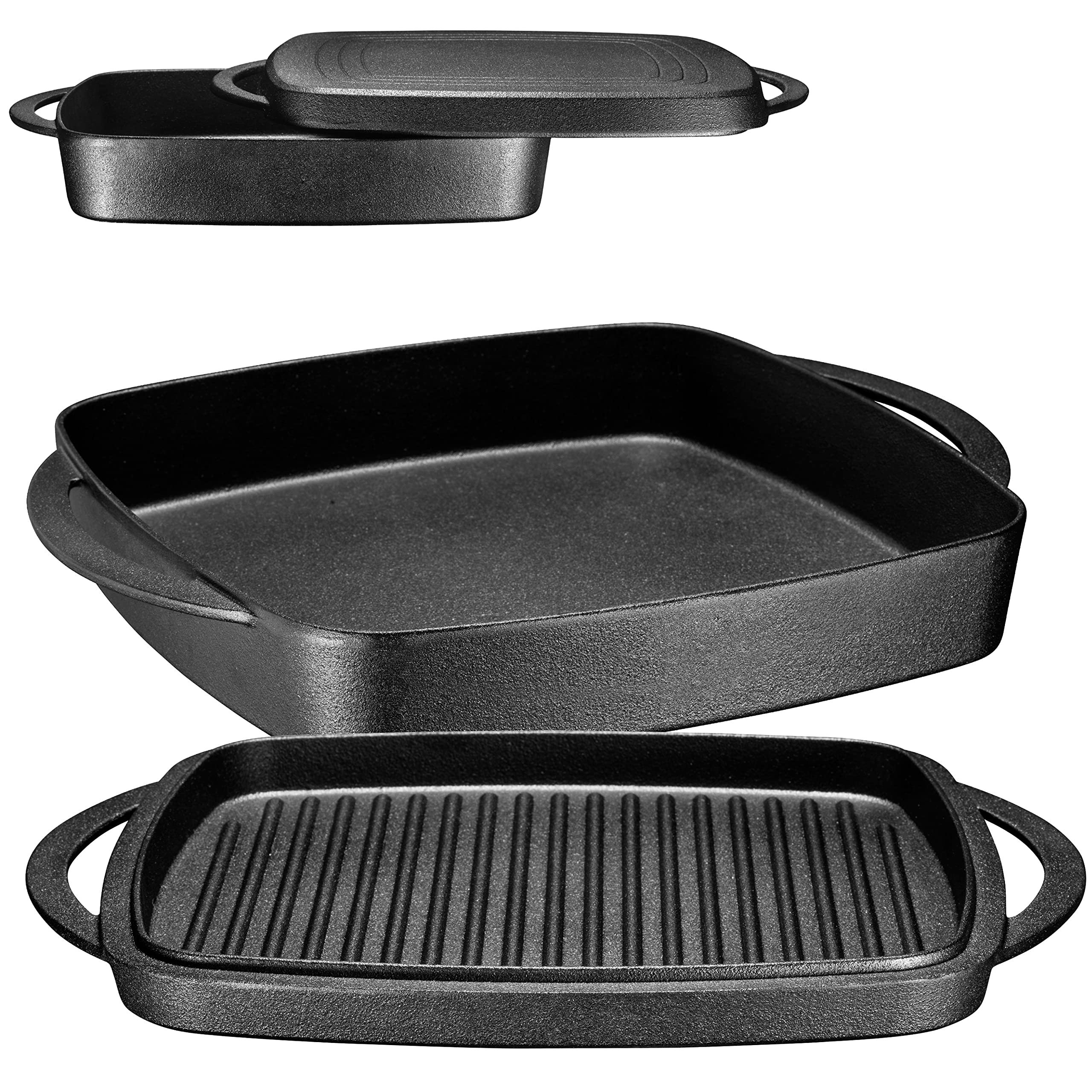 Bruntmor 16'' Pre-seasoned Cast Iron Skillet With Double Loop