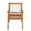 Ensemble repas extensible 7 pièces avec table en bois d'acacia et chaises à dossier en corde, teck
