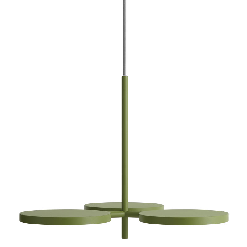 Shine On 3 - Light LED Pendant, 16" H x 20" W x 20" D , Grasshopper