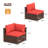 Wicker Patio Sofa with Cushions