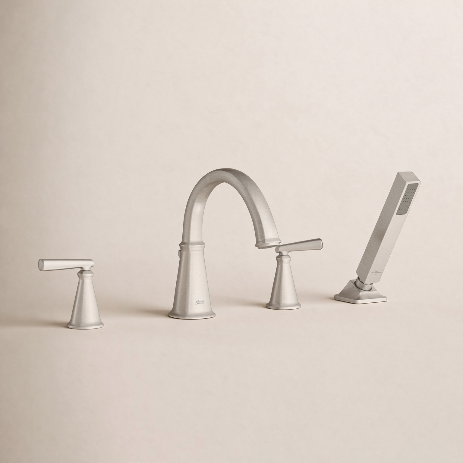 Edgemere Deck Roman Tub Faucet with Diverter, Brushed Nickel