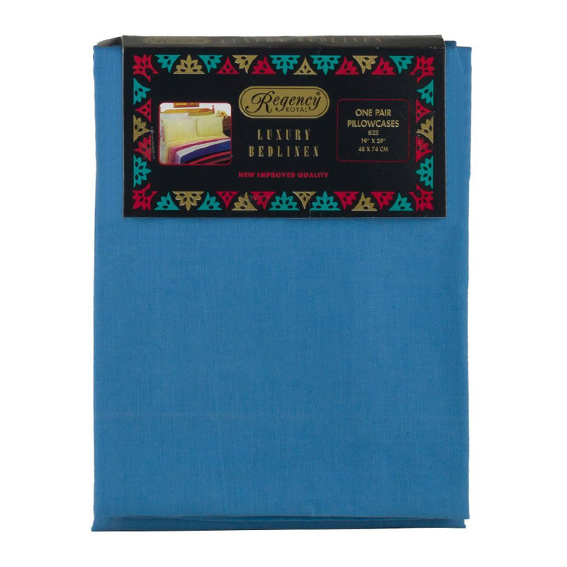 Stitt Cotton Blend/Polyester Pillow Case, Dark Blue