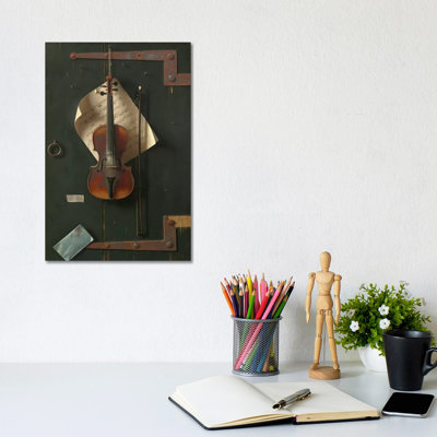 The Old Violin by William Michael Harnett - Wrapped Canvas Print