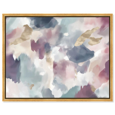 Golden Reflections I Canvas Print Blue Art by Art Remedy