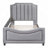 Upholstered Daybed With Classic Stripe Shaped  Headboard-563997618