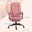 Fauteuil de massage vibrant à 7 points avec dossier haut et fonction inclinable, rose