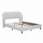 Lit plateforme tapissier en velours