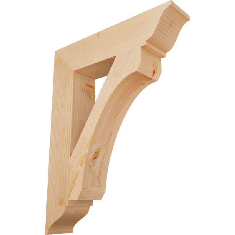 Support en bois rustique traditionnel BKTLEC01, Douglas (lisse), H 36 po x l 5,5 po x P 28 po