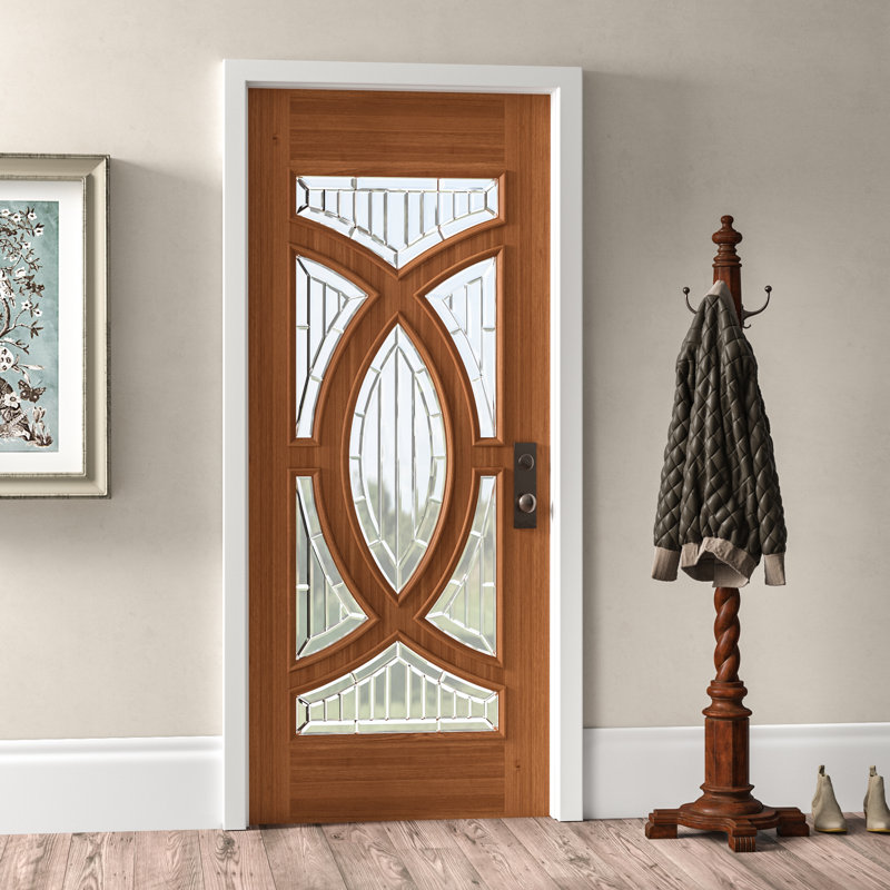 Majestic Glazed External Door, 1981mm H x 838mm W x 44mm D, Light Oak