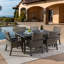 Alexxandra Rectangular Outdoor with Umbrella Hole Dining Table - 103.63 cm W 182.88 cm D
