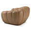 Ekwok - Chaise moderne en cuir brun clair