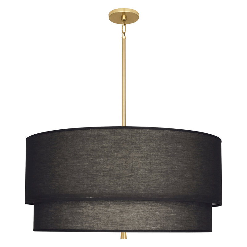 Decker 3 - Light Chandelier, Modern Brass, Raven Black