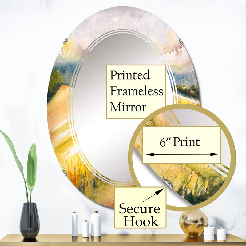 Miroir mural italien de style champêtre, 36 po x 24 po
