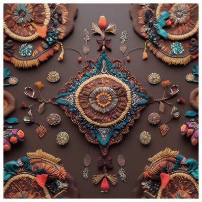 Tapis de bain en tissu complexe Mandala