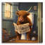 «Highland Cow on toilettes» par Epic Portfolio, art mural en verre acrylique-2096130371
