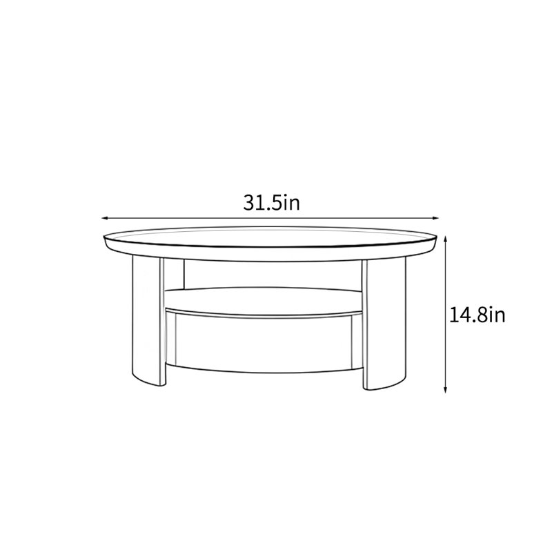 Table basse ronde moderne et élégante