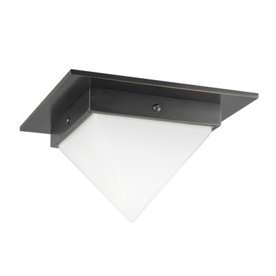 Mineral 8-in Brass Flush Mount