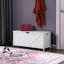 Banc de rangement - Rangement de vestibule blanc, découpe en U, espace de rangement spacieux, installation rapide-693634010