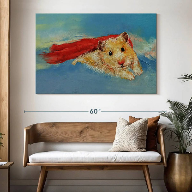 Crowle Hamster Superhero, 34" H x 51" W