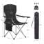 Two-Piece Foldable Camping Chair Set: Comfortable, Sturdy and Stable Outdoor Chairs with Armrests and Cup Holders. Maximum Weight Capacity: 150kg. Comes with a Carry Bag. Ideal for Camping, Balconies, the Beach, Gardens and Fishing-129462048