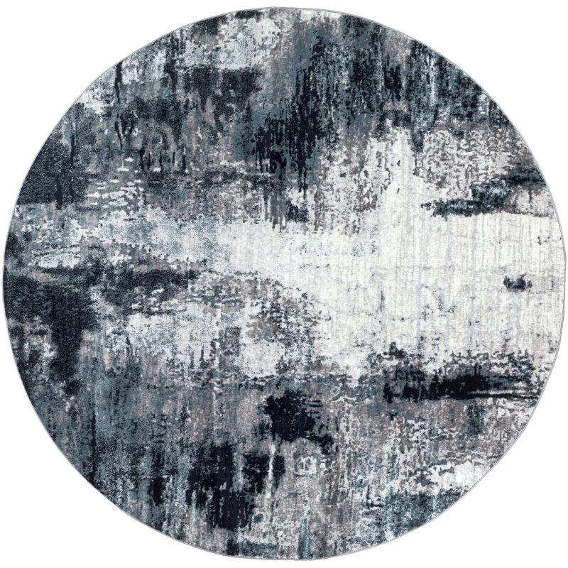 Tapis abstrait Bouldin Creek, Rond 6 pi 7 po