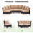 5 Piece Half-Moon Patio Sectional Sofa Set