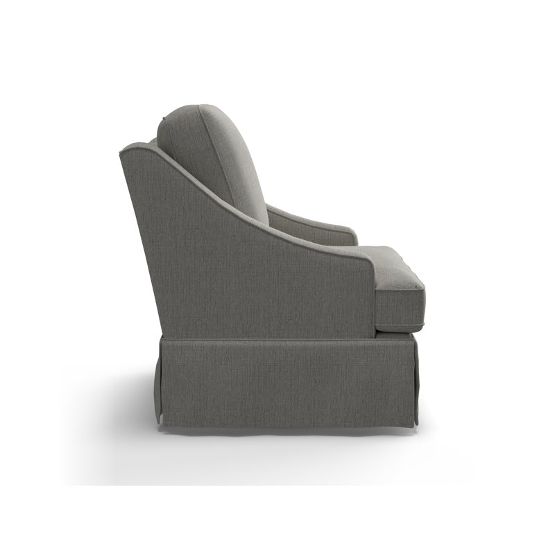 Fauteuil tournant Allerton, Chenille Radical Dove Performance