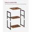 Petite table de bout, grande table de chevet pour le salon, la chambre à coucher, le bureau, la salle de bain, brun rustique et noir classique ULET273B01