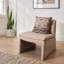 Chaise d'appoint rembourrée Jakenzie, sable