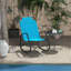 Chaise berçante d'extérieur en acier Garden